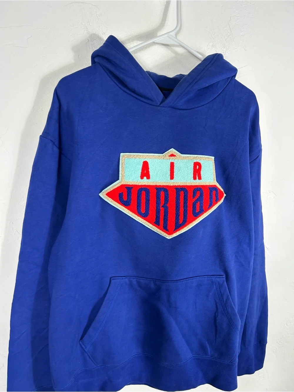 👁️Nike Air Jordan DNA Sport Shield Patch Hoodie Mens Large L Royal Blue Pullover